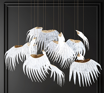 Light Luxury Crystal Chandelier Decorative Crystal Chandelier 3d model