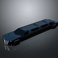 Sleek Black Stretch Limousine With Smooth Exterior And Multiple Side Windows 3d model
