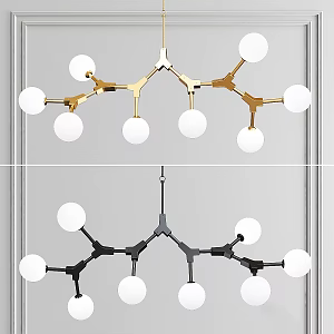 Modern Chandelier Gloss Led Lamp Chandelier 3d model