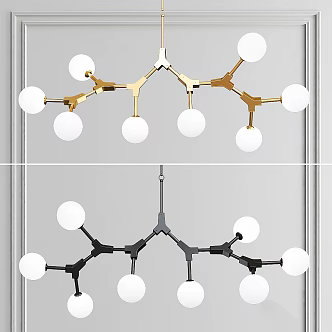 Modern Chandelier Gloss Led Lamp Chandelier 3d model