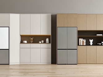 Modern Sideboard Refrigerator Combination 3d model