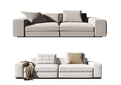 Modern double sofa 3d model