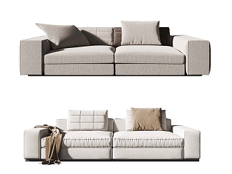 Modern double sofa 3d model