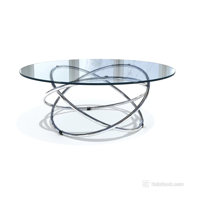 Modern Sofa And Coffee Table Set With Glass Top And Cross Metal Frame 3d model 