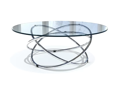 Modern Sofa And Coffee Table Set With Glass Top And Cross Metal Frame 3d model
