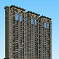 Tall Residential Building Exterior With Commercial Podium And Modern Facade Design