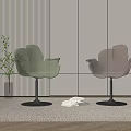 Modern Transparent Dining Chairs With Curved Design Green And Orange Colors