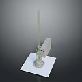 Laboratory Glassware Apparatus With Vertical Glass Tubes Metal Stand And Square Base