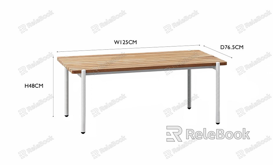 Modern Outdoor Patio Garden Terrace Balcony Dining Table Desk Coffee Table Long Table Teak Table model