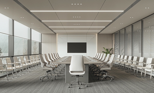 Modern Meeting Room Meeting Table and Chair 3d model