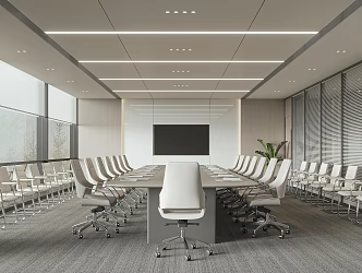 Modern Meeting Room Meeting Table and Chair 3d model