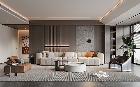 modern living room 3d model