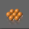 Pile of Juicy Fresh Ripe Oranges with Smooth Surface on Blue Background