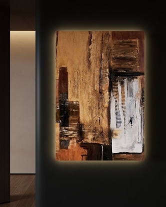 Middle Ancient Hanging Paintings 3d model