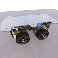Sturdy Mobile Robot Chassis With Large Wheels And Metal Platform Structure 3d model