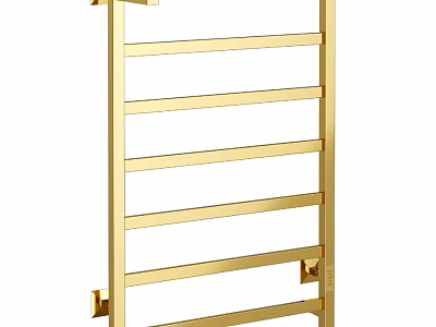 Bathroom Accessories Golden Towel Rack With Multiple Bars For Bathroom Use 3d model
