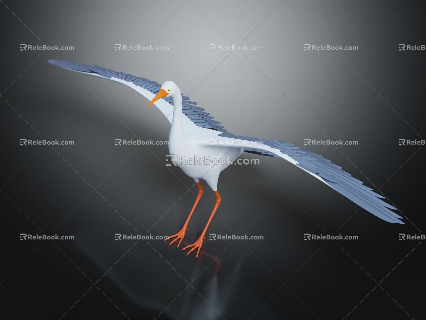 Modern Crane Ibis 3d model