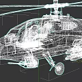 Military Attack Helicopter Weapon System Featuring Missile Pods And Rotors