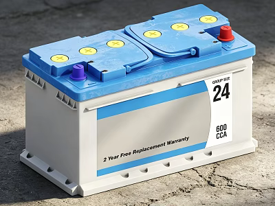 High Performance Industrial Equipment Battery With 12V 800 CCA And 3 Year Warranty 3d model