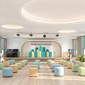Modern Kindergarten Multi-function Room 3d model