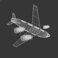 Blue And White Space Shuttle Flying Through Clouds In Space Exploration View