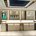 Elegant Jewelry Store Interior With Glass Display Cases Bright Lighting And Marble Decor