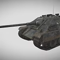 Vintage Military Tank With Long Barrel And Rustic Metal Exterior Details