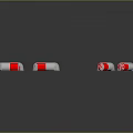 Red And Silver Capsule Blister Packs Medical Packaging On Dark Background