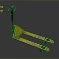 Yellow Manual Pallet Jack With Blue Handle For Industrial Material Handling