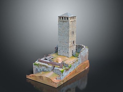 Tower defense sentry tower air defense watchtower observatory tower loft 3d model