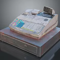 Practical Cash Register With Colorful Keyboard And Secure Drawer For Daily Use