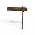 Practical Wooden Stick With Tied Rope As Household Hanging Tool Decoration