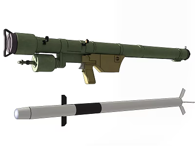 Modern Rocket Launcher Military Equipment Weapon Missile Rocket Launcher 3d model