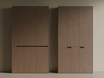 Modern Balcony Cabinet Design With Wooden Finish And Simple Storage Features 3d model