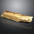 Natural Plant Wood Log With Smooth Texture And Brown Tones On Black Surface
