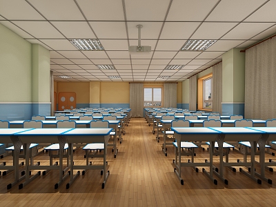 Modern Classroom Children's Classroom 3d model