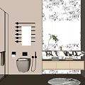 Modern Bathroom Interior Design With Glass Shower Enclosure Marble Countertop And Mirror