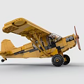Brick Built Airplane Model With Detailed Structure 3d model