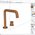 Modern Golden Kitchen Faucet With Tall Neck Design And Matching Base