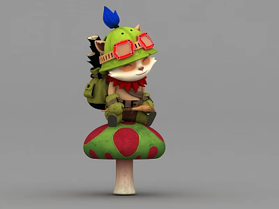 Golden Shovel Hero League Game Figure Game Character Timo 3d model