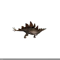 Stegosaurus Reptile Model With Bony Plates On Back And Spiked Tail