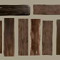 Natural Stone and Wood Decorative Panels with Varied Textures and Grain Patterns