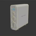 Modern White Water Purifier With Control Knobs And Blue Indicator Light Design