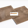 Two Brown Folded Cardboard Sheets With Creases And Textured Surfaces 3d model