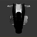 Sleek Futuristic Motorcycle Featuring Carbon Fiber Body Silver Engine And Black Wheels