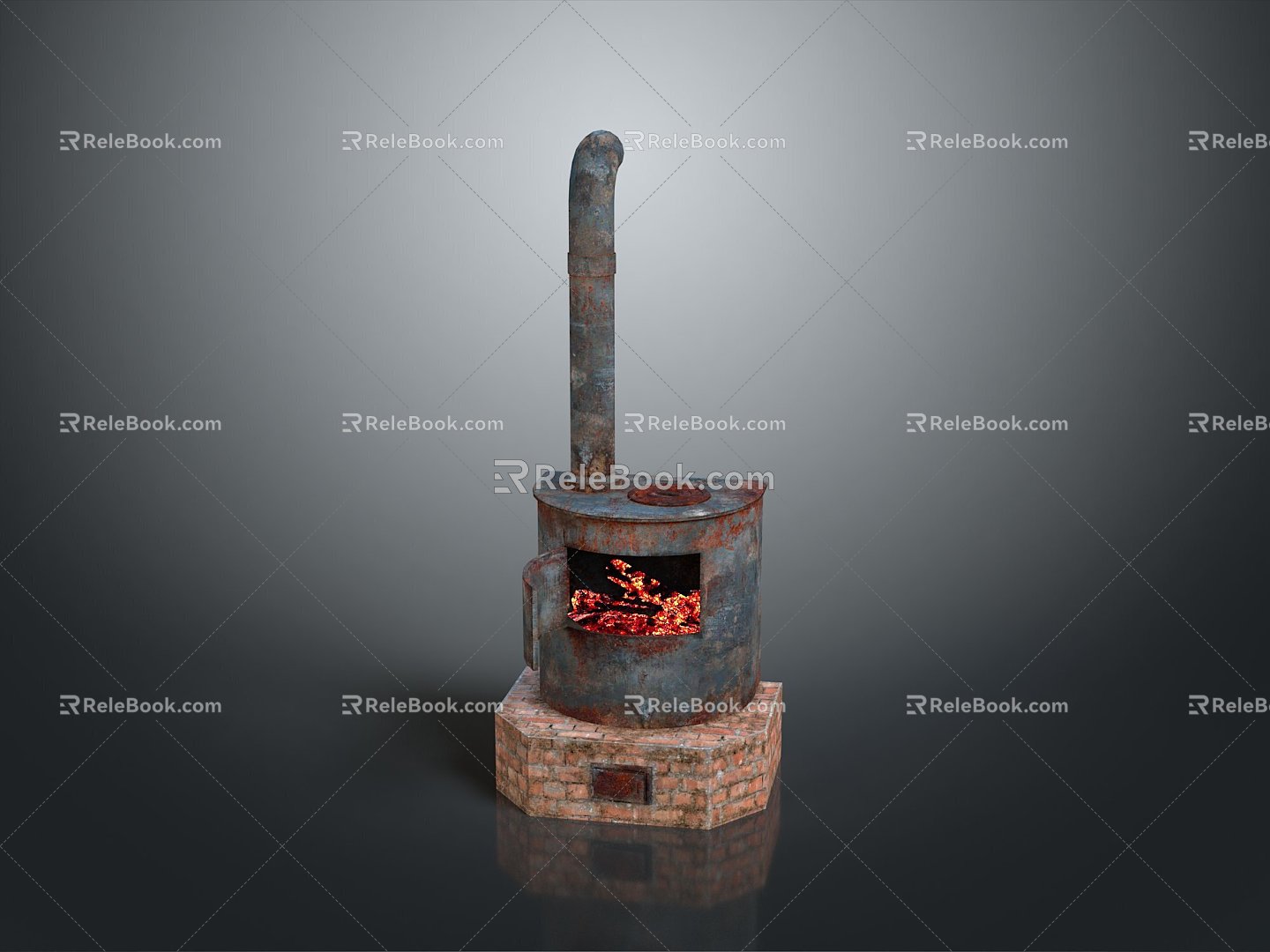 Old Stove Stove Gas Stove Stove Iron Stove Boiler Life Supplies 3d model