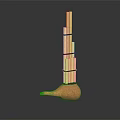 Handmade Musical Instrument and Art Supplies Bamboo Pan Flute with Gourd Base Design