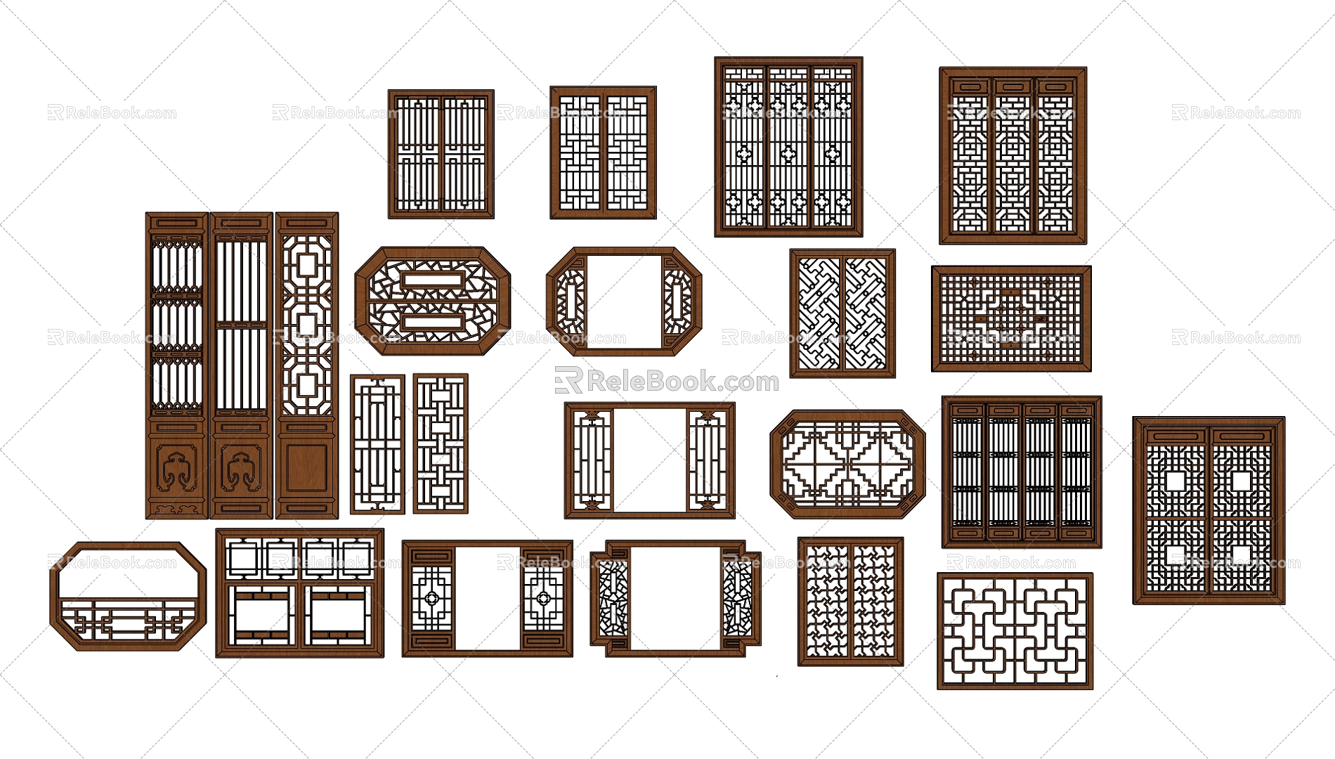 flower-cut window 3d model