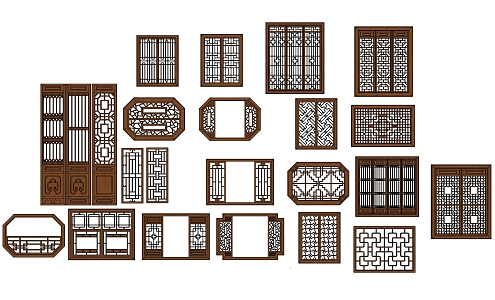 flower-cut window 3d model