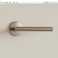 Modern Golden Door Handle With Sleek Design On Light Colored Door Surface